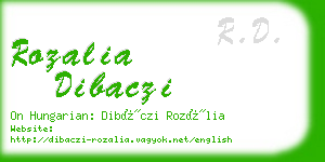rozalia dibaczi business card